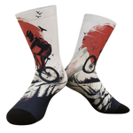 Load image into Gallery viewer, Cycling-Themed Performance Crew Socks – Unisex