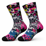 Load image into Gallery viewer, Graffiti Skull Crew Socks – Unisex