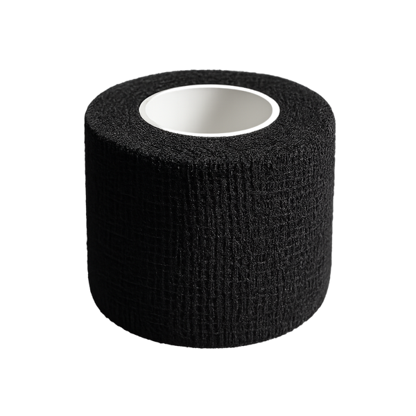 Elastic Self-Adhesive Sports Tape – Black (2.5 cm / 0.98”)