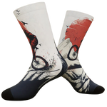 Load image into Gallery viewer, Cycling-Themed Performance Crew Socks – Unisex
