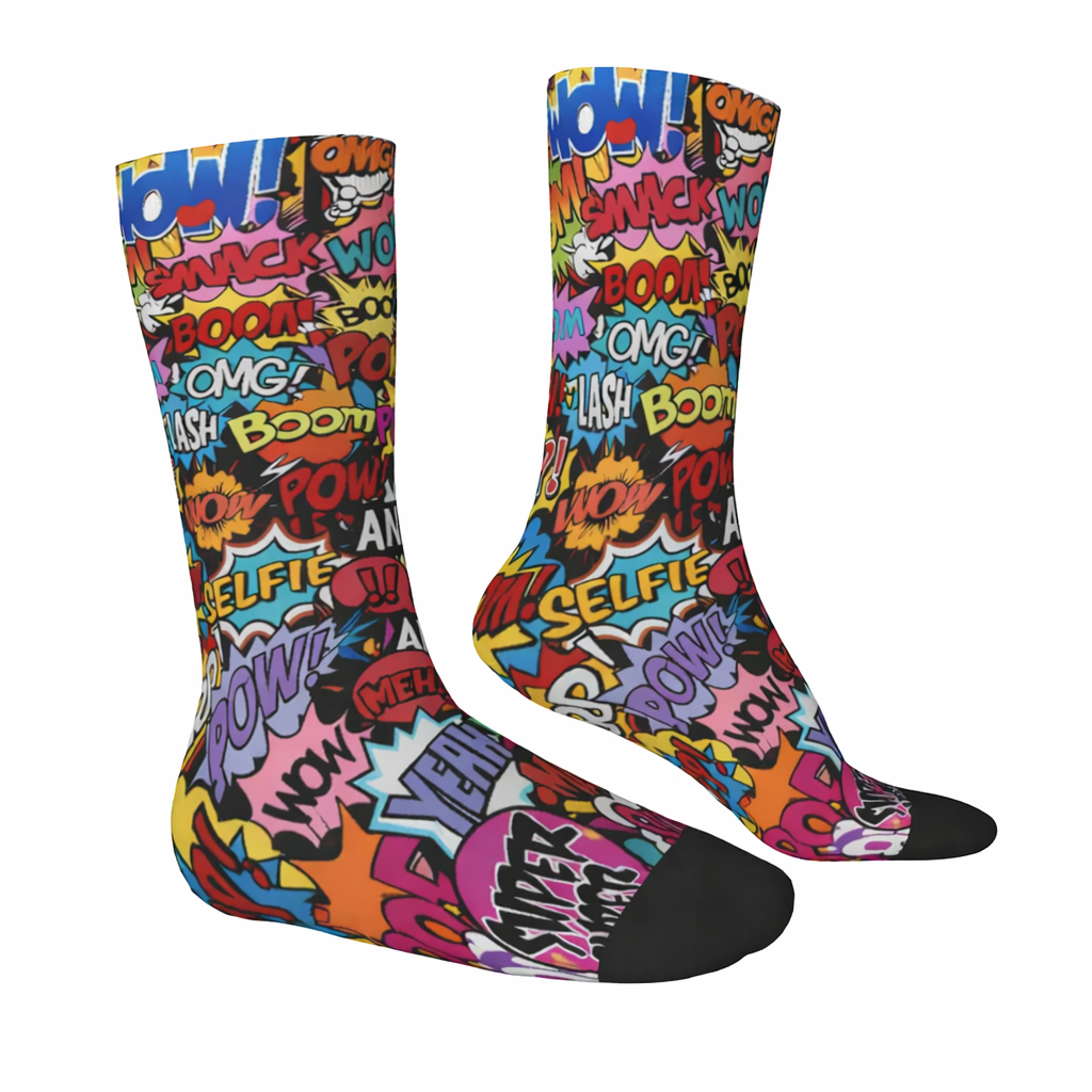 Unisex Mid-Calf Graphic Socks – Bold Cartoon Print
